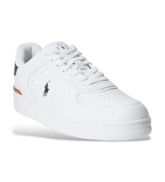 Polo Ralph Lauren Bele usnjene superge z logotipom