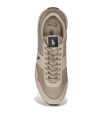 Polo Ralph Lauren Zapatillas de piel Train 89 beige