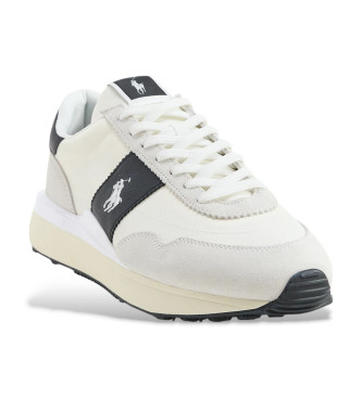 Polo Ralph Lauren Baskets Train 89 en cuir sud et oxford blanc
