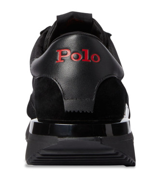 Polo Ralph Lauren Train 89 chaussures en cuir noir