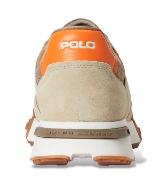 Polo Ralph Lauren Tênis Eldridge com painéis de camurça bege