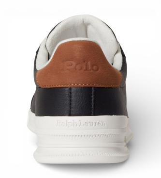 Polo Ralph Lauren Heritage Court II Schwarz Leder Turnschuhe