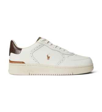 Polo Ralph Lauren Masters Court Sneaker aus weißem Leder