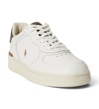 Polo Ralph Lauren Masters Court Sneaker aus weißem Leder