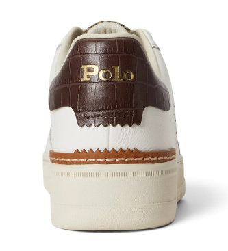 Polo Ralph Lauren Masters Court Sneaker aus weißem Leder