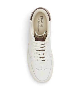Polo Ralph Lauren Masters Court Sneaker aus weißem Leder