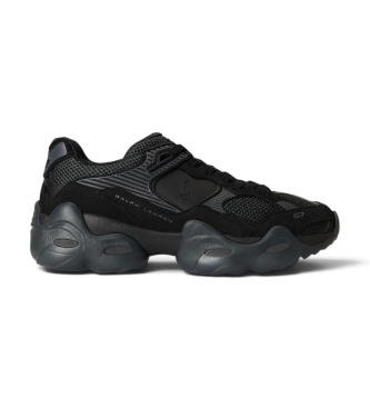 Polo Ralph Lauren Track 300 leren sneakers zwart