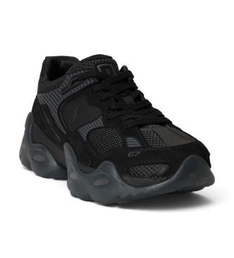 Polo Ralph Lauren Track 300 leren sneakers zwart