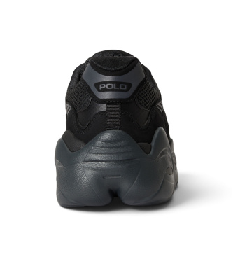 Polo Ralph Lauren Track 300 leren sneakers zwart