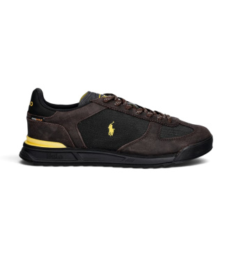 Polo Ralph Lauren Baskets Varick à empiècements en daim marron et noir