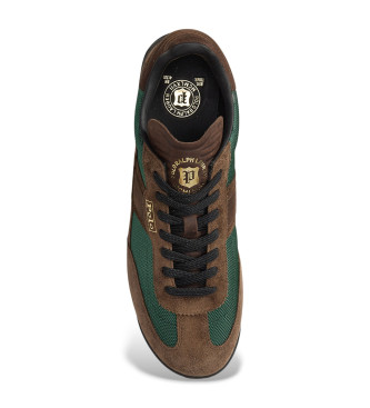Polo Ralph Lauren Varick brown leather trainers