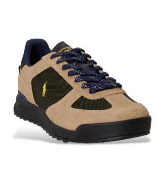 Polo Ralph Lauren Brown suede panel Varick sneakers