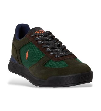 Polo Ralph Lauren Sneakers Varick con pannelli in camoscio verde