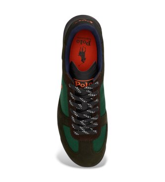 Polo Ralph Lauren Sneakers Varick con pannelli in camoscio verde