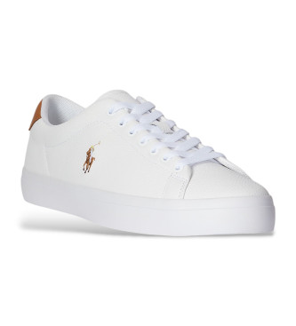 Polo Ralph Lauren Usnjene superge Longwood bele barve