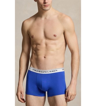 Polo Ralph Lauren Sæt med 3 blå boksershorts i elastisk bomuld