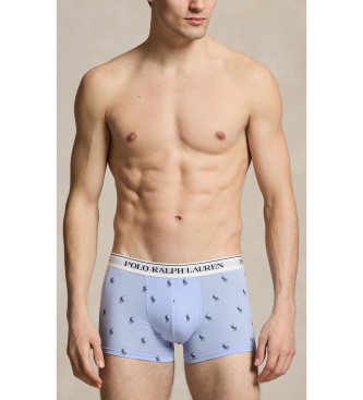 Polo Ralph Lauren Sæt med 3 blå boksershorts i elastisk bomuld