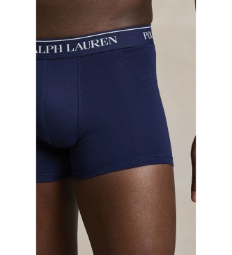 Polo Ralph Lauren Sæt med 3 boksershorts i elastisk bomuld marineblå, blå