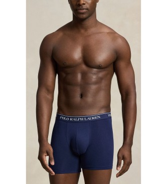 Polo Ralph Lauren Set of 3 navy, white, blue stretch cotton boxers