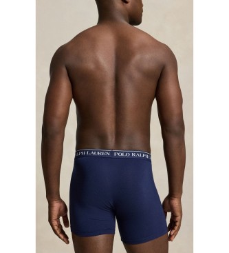 Polo Ralph Lauren Set of 3 navy, white, blue stretch cotton boxers