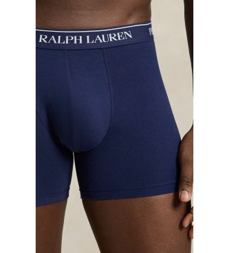 Polo Ralph Lauren Set of 3 navy, white, blue stretch cotton boxers