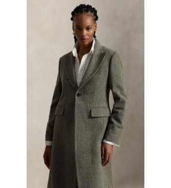 Polo Ralph Lauren Manteau en mélange de laine à chevrons gris