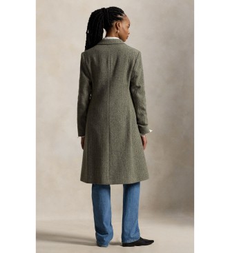 Polo Ralph Lauren Manteau en mélange de laine à chevrons gris