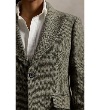 Polo Ralph Lauren Manteau en mélange de laine à chevrons gris