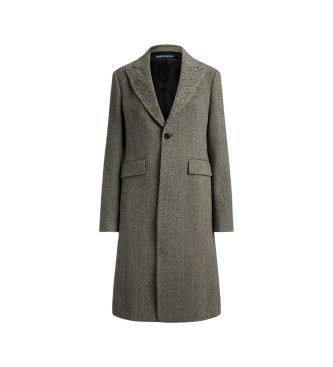 Polo Ralph Lauren Manteau en mélange de laine à chevrons gris