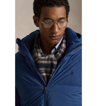 Polo Ralph Lauren Granatowy matowy pikowany płaszcz puchowy