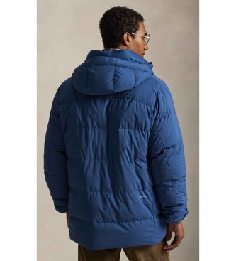 Polo Ralph Lauren Granatowy matowy pikowany płaszcz puchowy