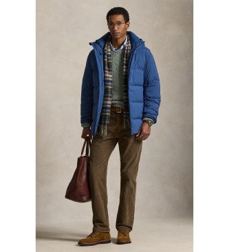 Polo Ralph Lauren Granatowy matowy pikowany płaszcz puchowy