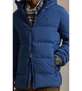 Polo Ralph Lauren Granatowy matowy pikowany płaszcz puchowy