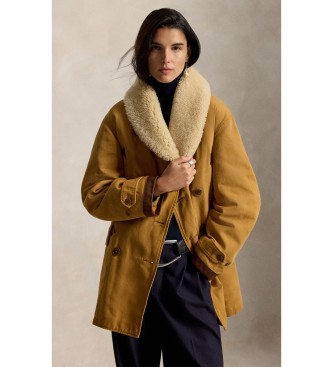 Polo Ralph Lauren Manteau ranchero en toile et mouton marron