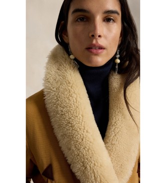 Polo Ralph Lauren Manteau ranchero en toile et mouton marron
