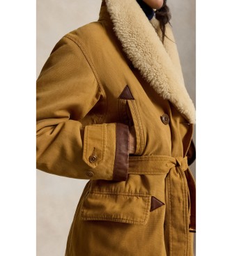 Polo Ralph Lauren Manteau ranchero en toile et mouton marron