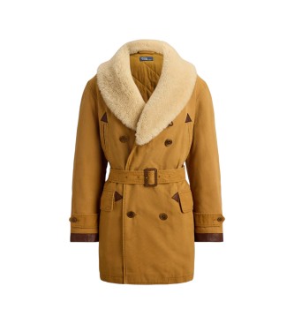 Polo Ralph Lauren Manteau ranchero en toile et mouton marron