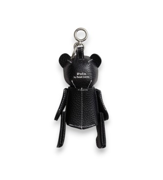Polo Ralph Lauren Adorno Polo Bear de piel para bolso negro