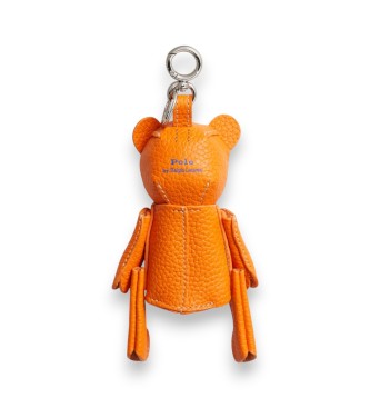 Polo Ralph Lauren Ornement Polo Bear en cuir pour sac orange
