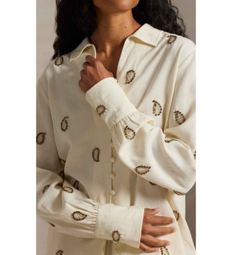 Polo Ralph Lauren Top avec motif cachemire perlé beige
