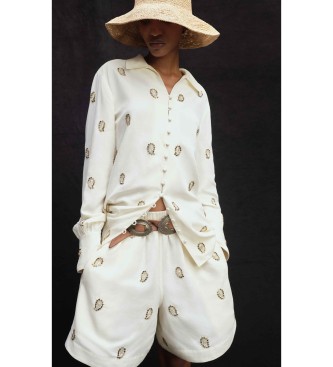 Polo Ralph Lauren Top avec motif cachemire perlé beige
