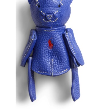 Polo Ralph Lauren Adorno Polo Bear de piel para bolso azul