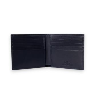 Polo Ralph Lauren Usnjena denarnica z mornarsko temno črto Bear Polo