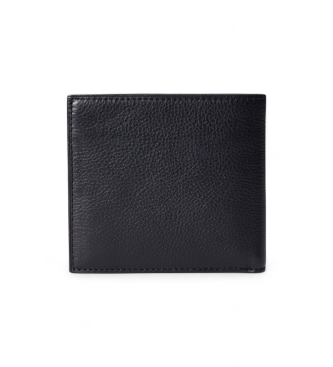 Polo Ralph Lauren Črna denarnica iz zrnatega usnja