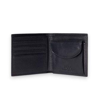 Polo Ralph Lauren Črna denarnica iz zrnatega usnja