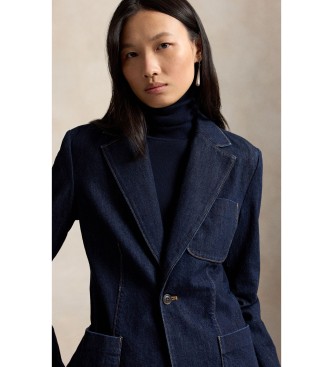 Polo Ralph Lauren Denimblazer met enkele knoopsluiting in marineblauw
