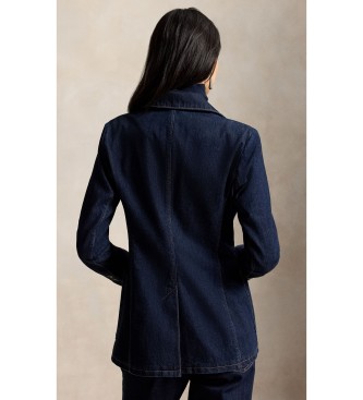 Polo Ralph Lauren Denimblazer met enkele knoopsluiting in marineblauw