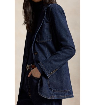 Polo Ralph Lauren Denimblazer met enkele knoopsluiting in marineblauw