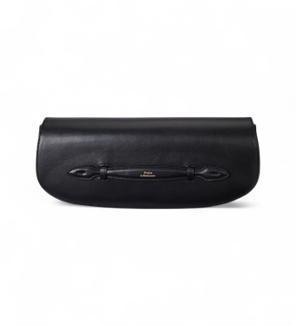Polo Ralph Lauren Pochette Bellport in pelle con patta nera