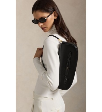 Polo Ralph Lauren Pochette Bellport in pelle con patta nera